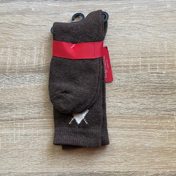 NWT Charter Club Brown/Pink Argyle Cashmere Socks - Picture 2 of 2